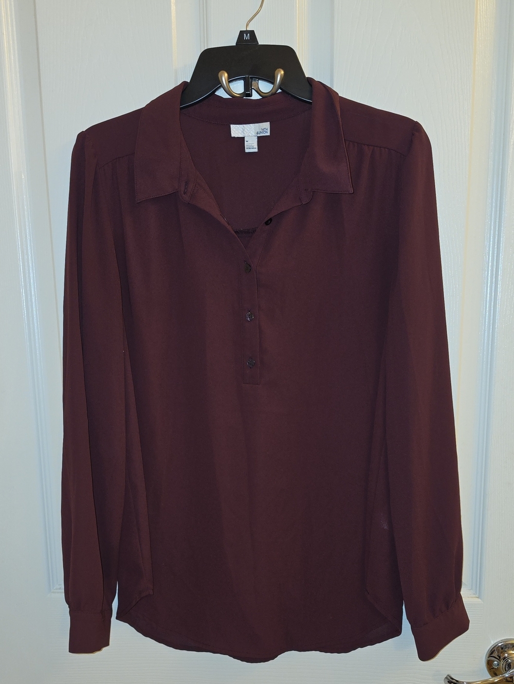 14th & Union Burgundy Blouse